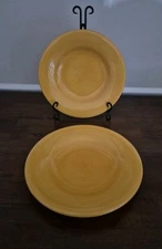 Espana Tabletops Unlimited Hand Painted Yellow Butter 11” Pasta Bowl Plate 2