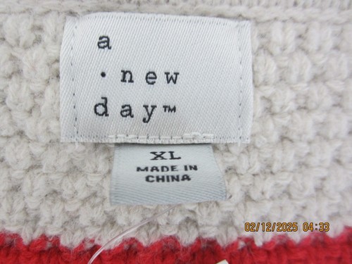 Women's A New Day Mini Sweater Skirt Red Stripe XL - Picture 10 of 18