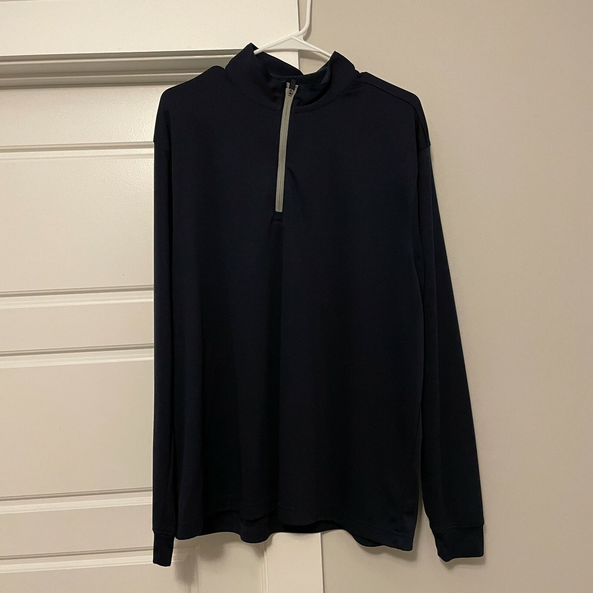 PGA Tour Perry Ellis Golf Long Sleeve Navy Blue Pullover Large L