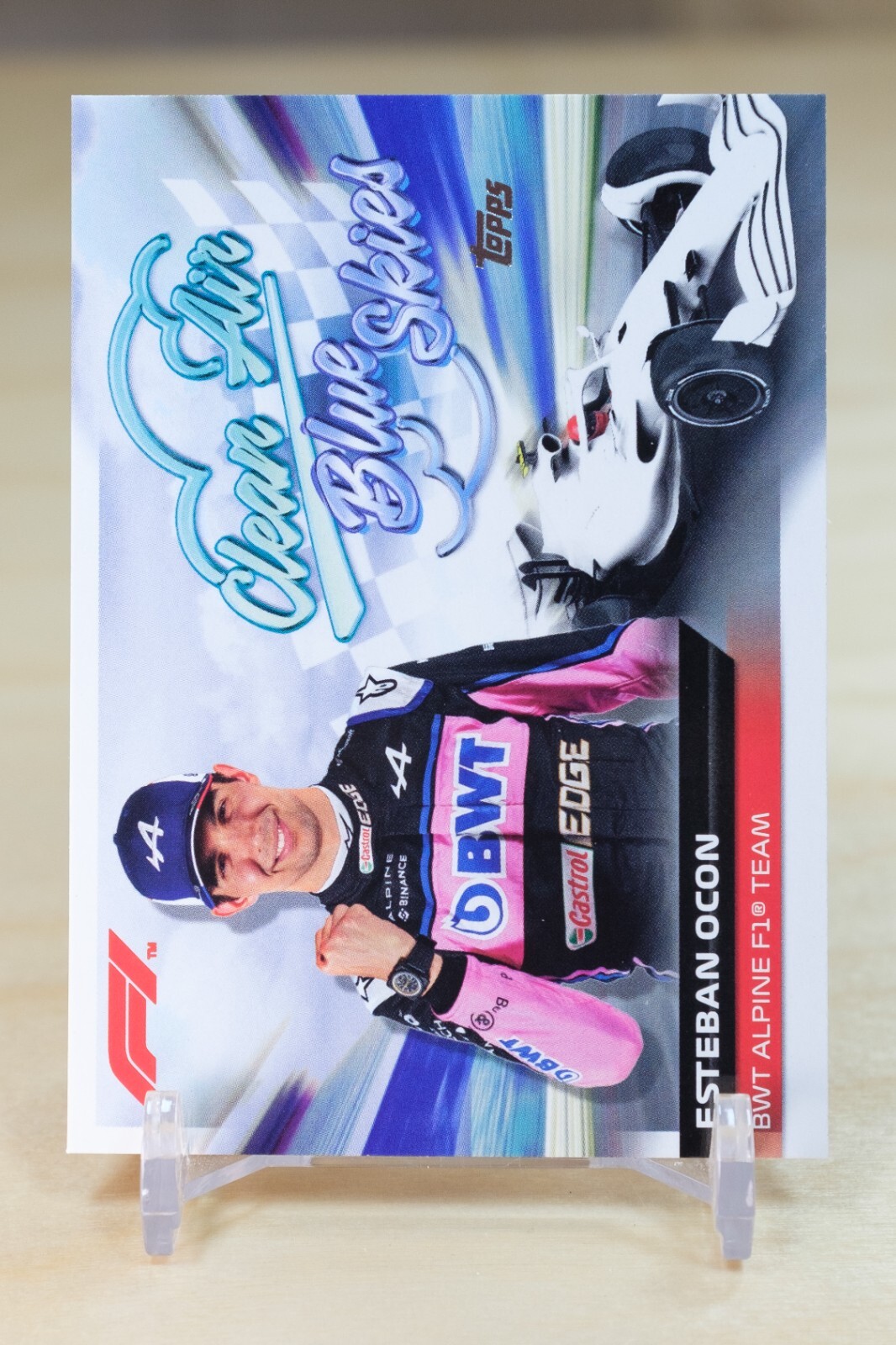 2022 Topps Formula 1 Clean Air Blue Skies #CABS-EO Esteban Ocon - BWT Alpine