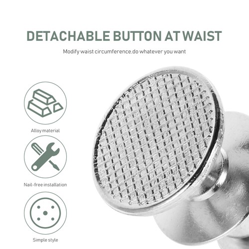 6Pcs Pants Waist Buckle Jeans Buckles Nail-free Pants Buttons for Clothing - Picture 4 of 12