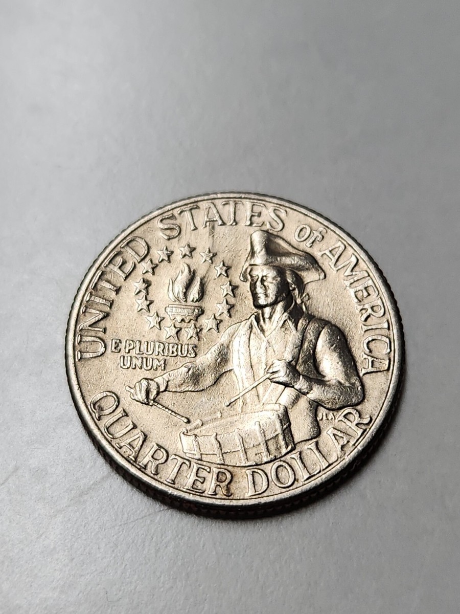 中古 back number『then』『fish』 1776-1976 D US Bicentennial Quarter ERROR Coin Filled Mint