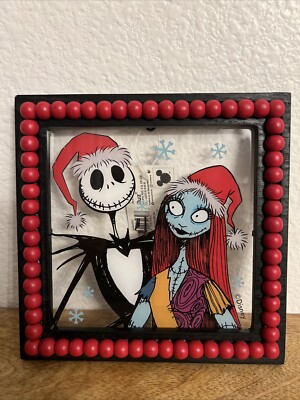 ディズニー　Nightmare Before Christmasアートフレーム Jack & Sally Disney Nightmare Before Christmas Picture Frame Decor