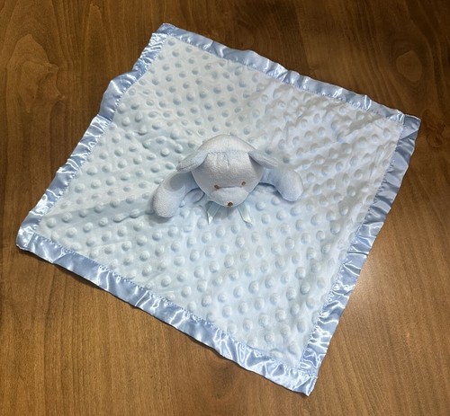 Pro Goleem Blue Teddy Bear Minky Dot with Satin Trim & Underlay Lovey - Picture 5 of 9