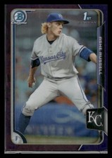 2015 Bowman Draft #14 Ashe Russell /250 Chrome Purple Refractors Royals