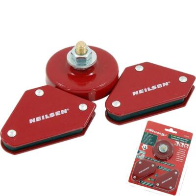 Neilsen 3-teiliges Mini Schweißen Magnet Winkel Quadratischer Halter Löten Langlebiges Set