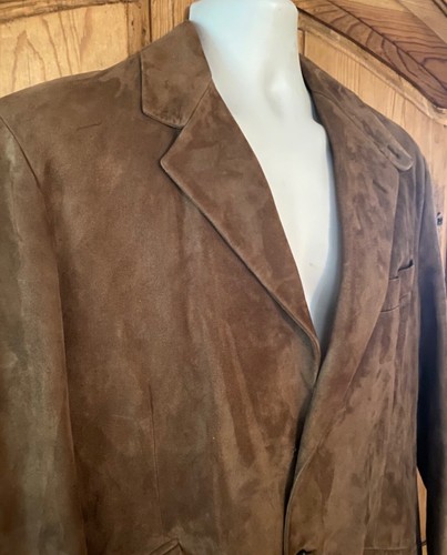 RALPH LAUREN PURPLE LABEL Rare Goat Suede Brown Blazer Jacket Italy Made Sz 40 - Picture 4 of 9
