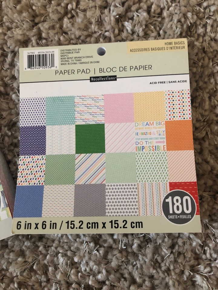 Lot of 2 Paper Crafting Scrapbooking 180 Sheet Pads Partially Used eBay