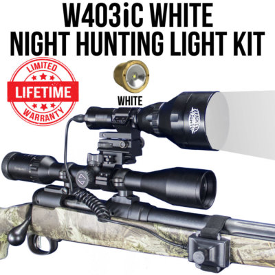 Wicked Lights W403iC Night Hunting Light Kit w/ White LED for Coyotes, Hogs