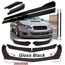 Front Bumper Lip Spoiler Splitter Car Body Rear For Subaru Legacy GT Gloss Black