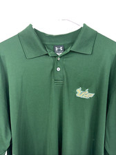 Under Armour Heat Gear USF South Florida Bulls Mens XL Green Logo Polo