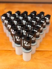 50 EMPTY BLACK FUJI 35mm film canisters  cartridges w/ leaders bulk load reload