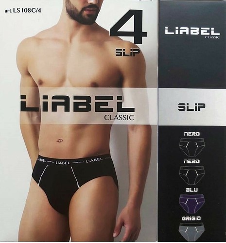 6 PEZZI SLIP UOMO LIABEL ART. LS108 IN COTONE ELASTICIZZATO CON LOGO LIABEL  | eBay