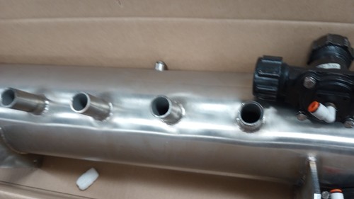 32" x 8" KRÜMMER - 4 ANSCHLÜSSE - ENDAUSLÄSSE MIT 4 MECAIR ME 814 NPT EDELSTAHL - Bild 3 von 15