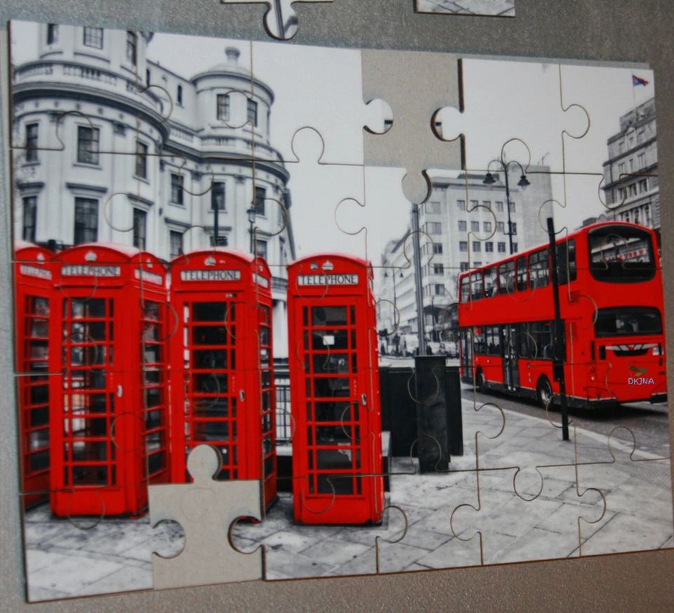 96 piece wooden Puzzle Jigsaw personalised with your photo logo & text, gift - Image 3 of 4