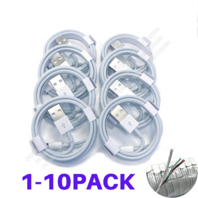 10X Bulk Lot USB Fast Charger Charging Cable Cord For iPhone 14 13 12 11 8 7 SE