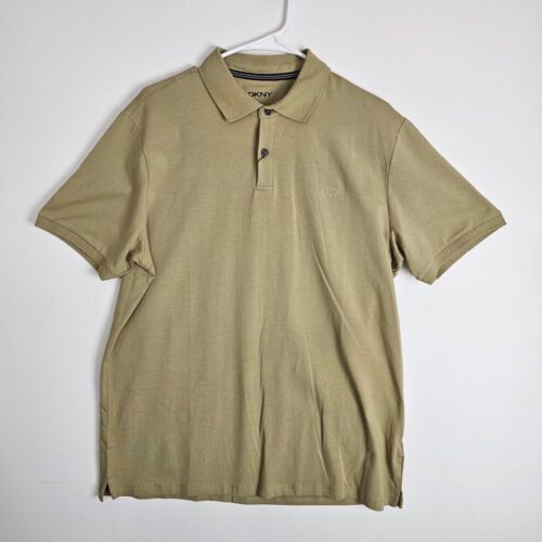DKNY Essential Polo Mens Size Large Beige
