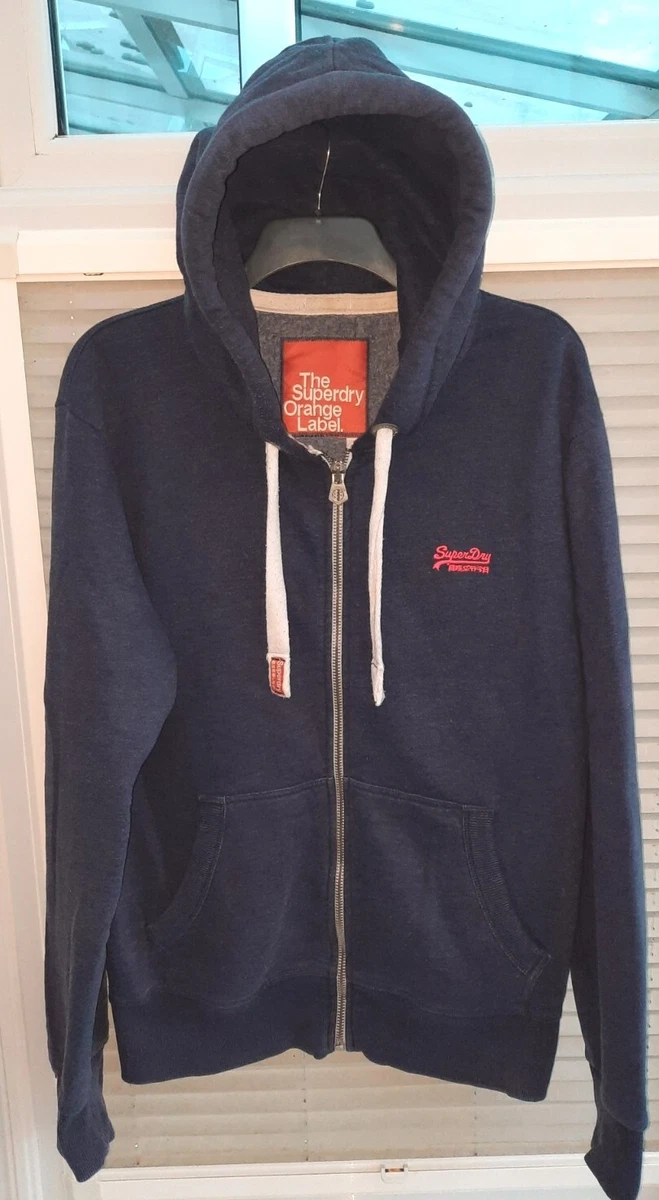 Menu0026#039;s XXL / 2XL Superdry Zip-up Hoodie in Blue And Coral. Good Used  Cond. | eBay