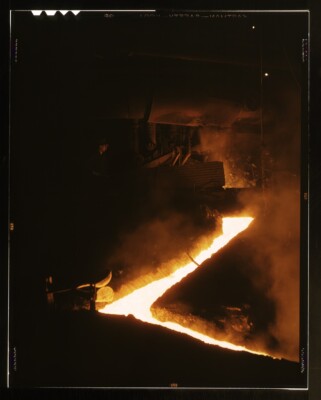 8'' x 10''  1941 Republic Steel Mill,Youngstown