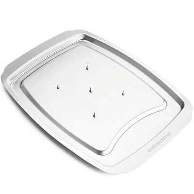 Stainless Steel Spiked Meat Poultry Carving Tray Safety Guards | Andrew James