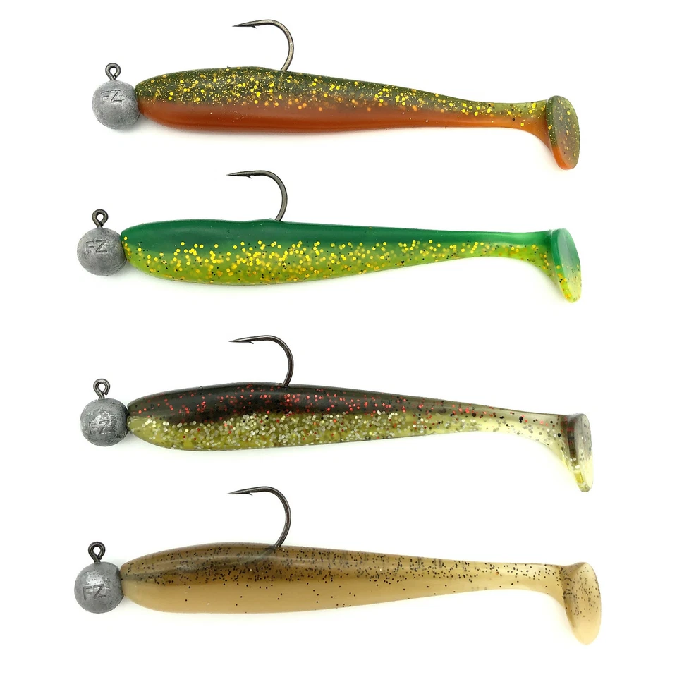 DAM EFFZETT RTF Greedy Shad Gummifisch + Jigkopf - Raubfisch Köder - 8  10  12cm - Bild 2 von 2