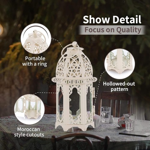 24 Piezas Linterna de Vela Estilo Marroquí - Candelabro Tealight Tamaño Pequeño - Imagen 7 de 9