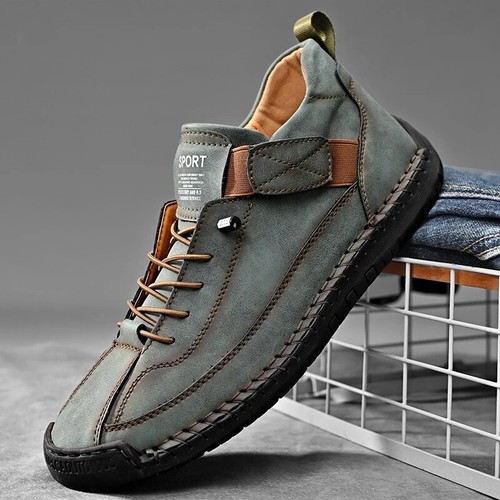 Handmade Leather Shoes Mens Casual Loafers Flat Driving Shoes Slip on Moccasins - Bild 6 von 28