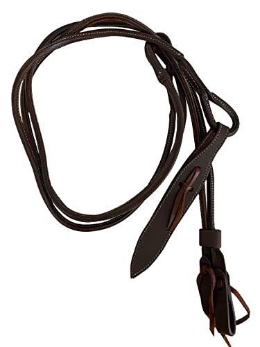 Showman Oiled Harness Leather Romal Reins w/ Popper