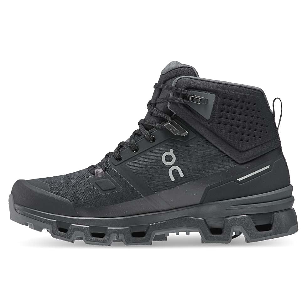 On Women's Cloudrock 2 Waterproof Black / Eclips Hiking Boots Shoes