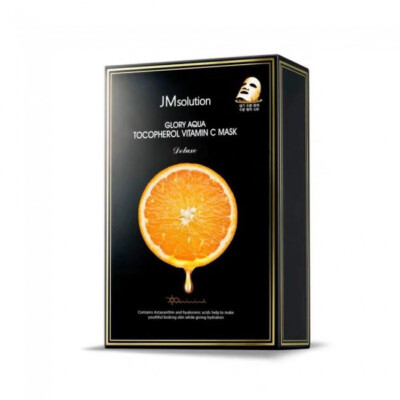 JMSOLUTION GLORY AQUA TOCOPHEROL VITAMIN C MASK DELUXE, Korean Cosmetics,KBeauty
