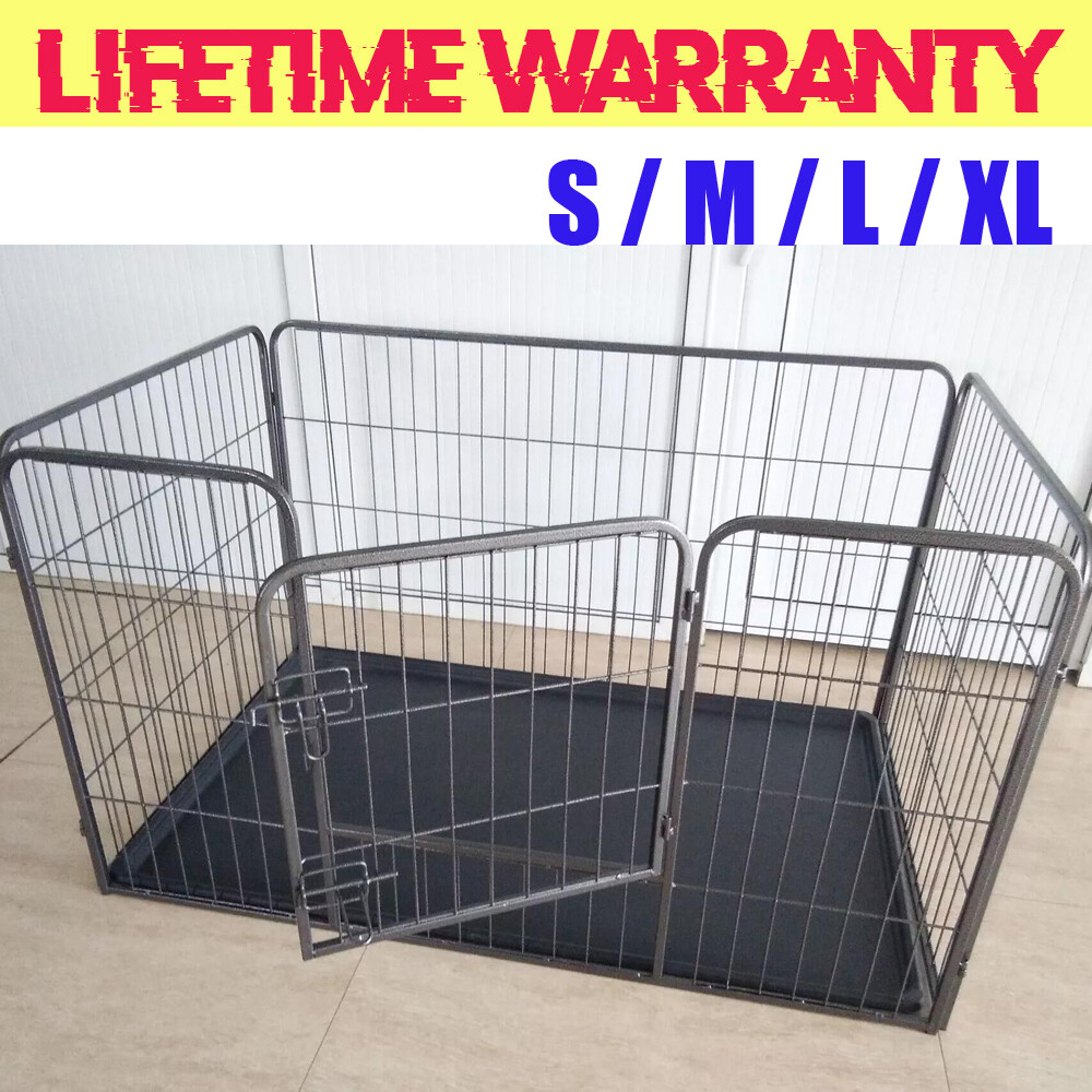 Heavy Duty Pet Puppy Playpen Run Crate Pen Dog Cage ABS Floor Safety GREAT