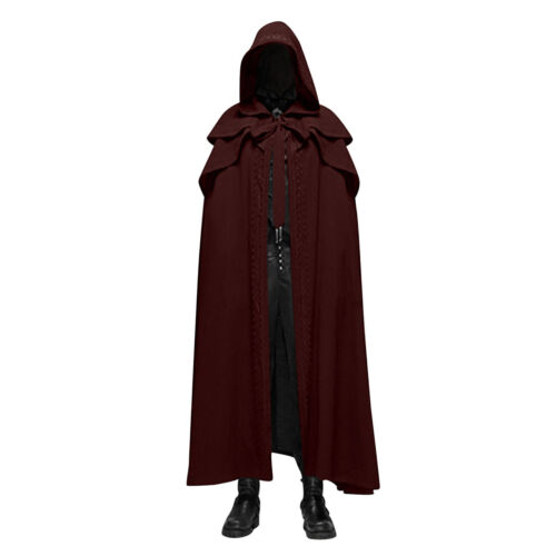 Renaissance Fair Viking Hooded Cloak, Medieval Viking Wizard cloak Gothic Ren - Picture 8 of 15