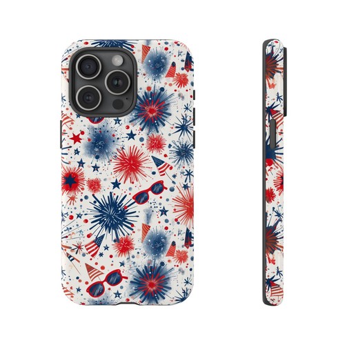 Phone Ink - Tough Case for iPhone Galaxy Pixel - July 4 USA Pattern - 第 1/191 張圖片