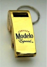 Modelo Especial Soccer Whistle Key Chain Beer Bottle Opener Ad Promo NOS New