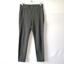 Loft Womens Black High Rise Houndstooth Print Skinny Leg Jegging Pant Size M