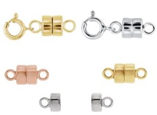 14K Yellow Gold,Silver or Rose Filled Round Magnetic Clasp w/4.5mm Spring Ring