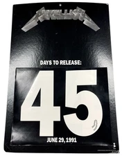 Metallica -Black Album RARE promo "Days To Release" countdown countertop display