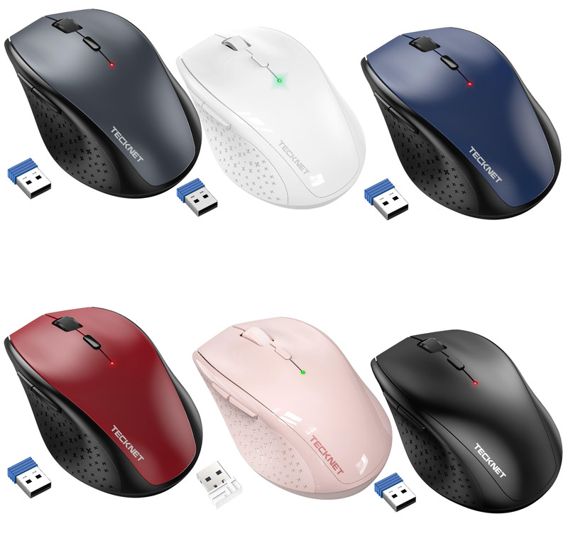 TECKNET 2.4G Wireless Mouse for Laptop 4800 DPI Optical Computer Mice