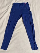 Womens Small Blue High Rise Jogger Tapered Stretch Side Pockets Nice Used Cond