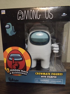 Among Us Crewmate White 4.5 Inch Figure with Stamper Series 1