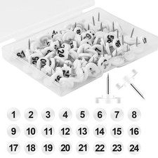 100pcs Numbered Push Pin Tacks, 1-100 Sequential Number Tacks Push Pins Plast...