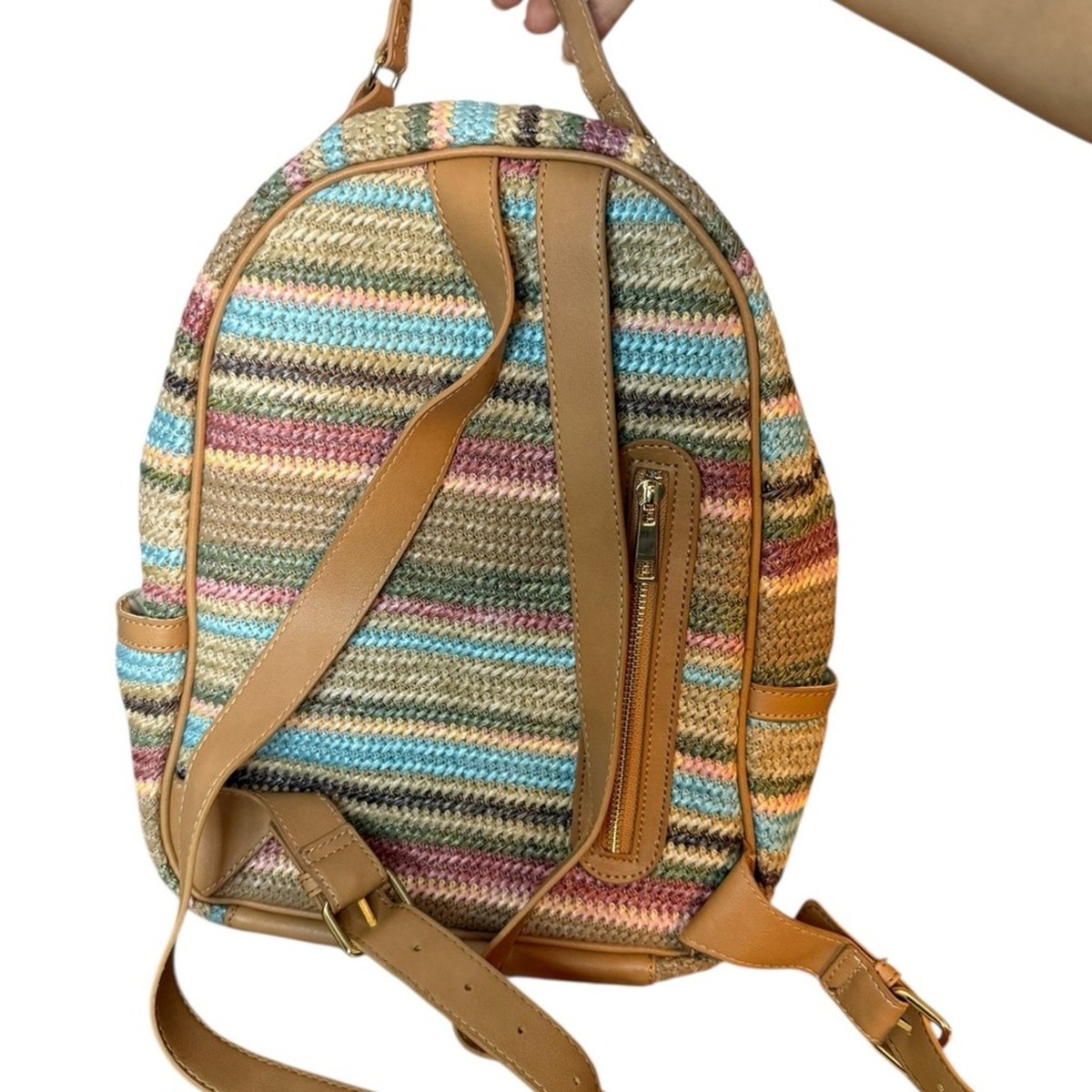 Tommy Bahama Multicolor Straw Medium Backpack | eBay display picture 1