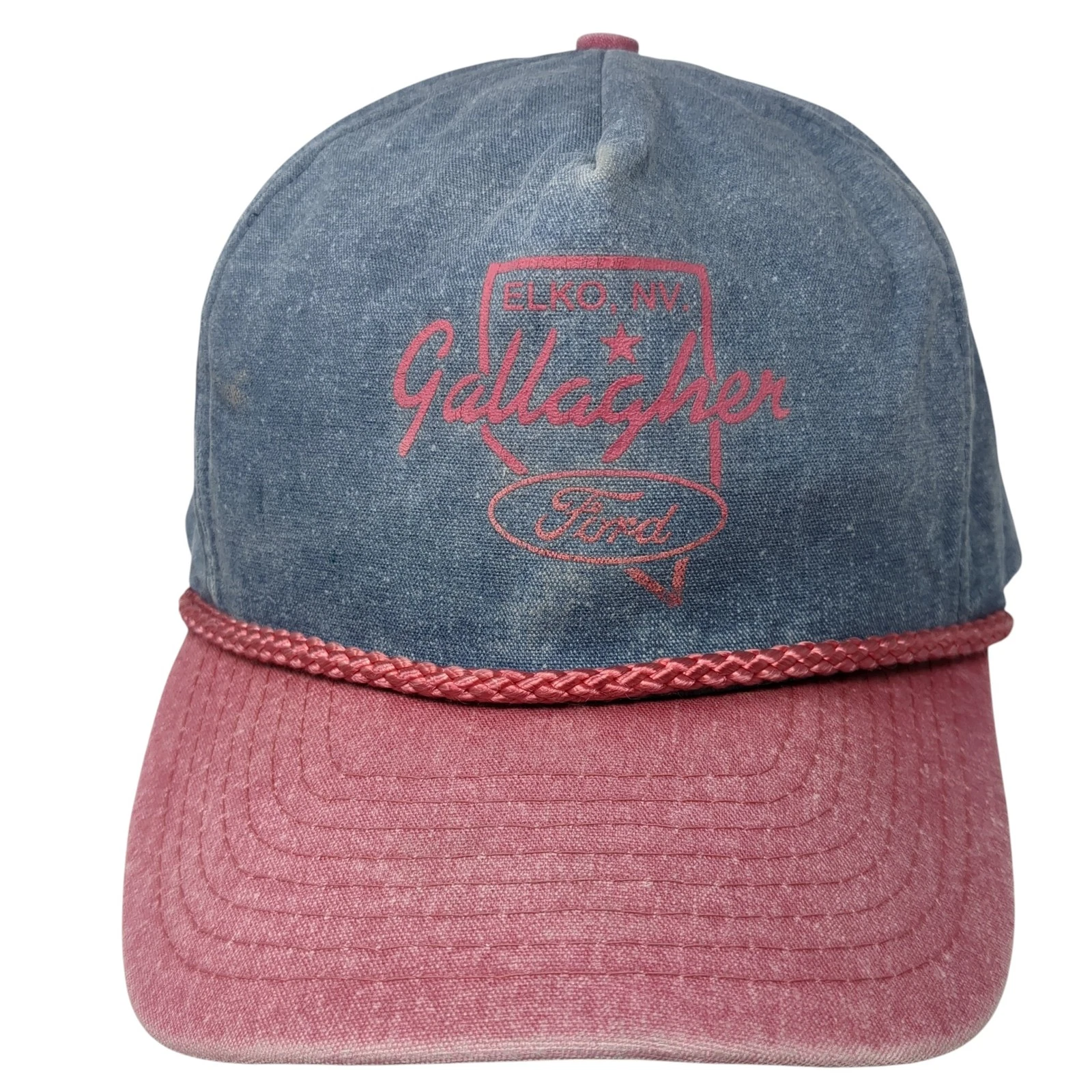 Gallagher Ford Snapback 5 Panel Cap Multi One Size Adjustable Rope Outdoor