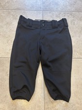 Alleson Athletic Youth Baseball Pants With Back Pockets Girls Medium Black