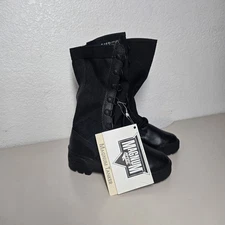 Hi-Tec Magnum Tanker Combat Boots Kids Sz 12 Military Shoes Leather Lace-Ups