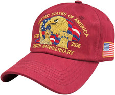 250Th Anniversary USA Hat, Patriotic Embroidered Baseball Cap, Patriot Cap 1776-