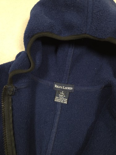 Vintage Polo Ralph Lauren Pajama Fleece Baby Small 3-6M Long Sleeve Body Suit - Picture 4 of 4