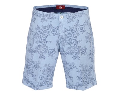 NWT EZZELINO SHORTS stretch cotton floral sky blue slant luxury