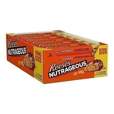REESE'S NUTRAGEOUS Peanut Butter Caramel Peanut King Size, Candy Bars, 3.1 oz (