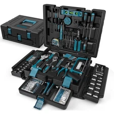 379-PCs Home Tool Kit - Portable Complete Household and Auto Repair Tool Set ...
